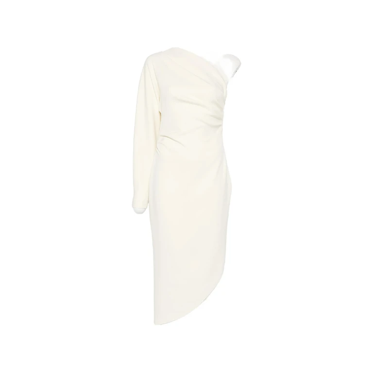 One-shoulder Draped Asymmetric Dress