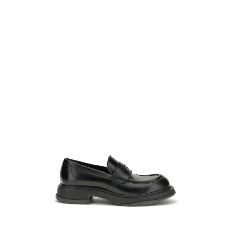 Loafers in Black Calf Leather