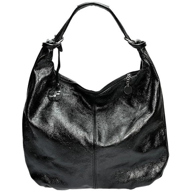 Black Leather Handbag for Women