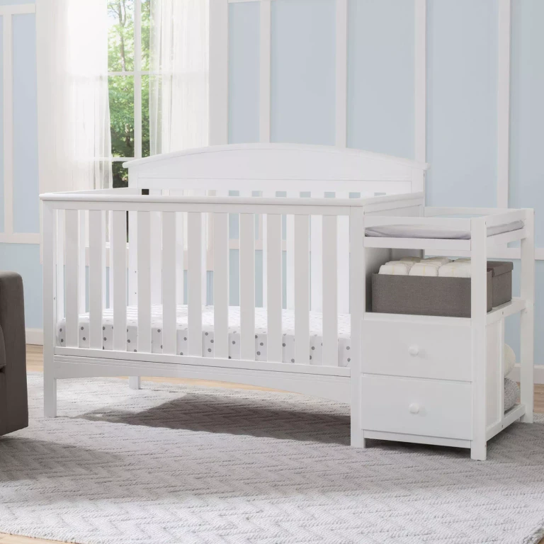 Abby Convertible Crib 'N' Changer, Bianca White:- Bianca White