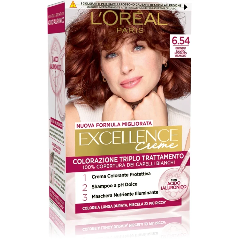 L'oreal color triple treatment excellence n 6.54
