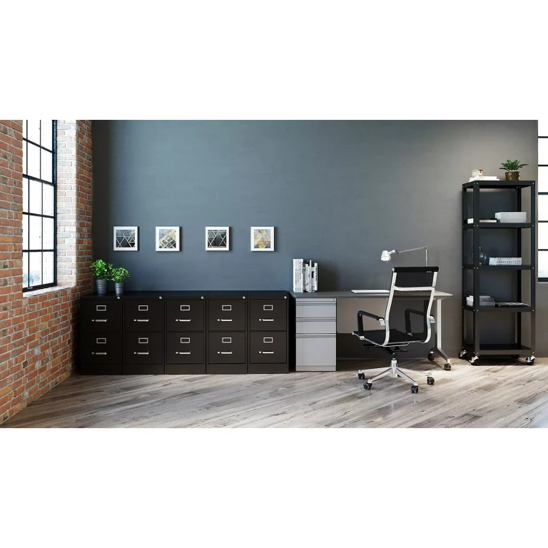 22' Deep 2 Drawer Letter Width Vertical File Cabinet, Commercial Grade:- Black