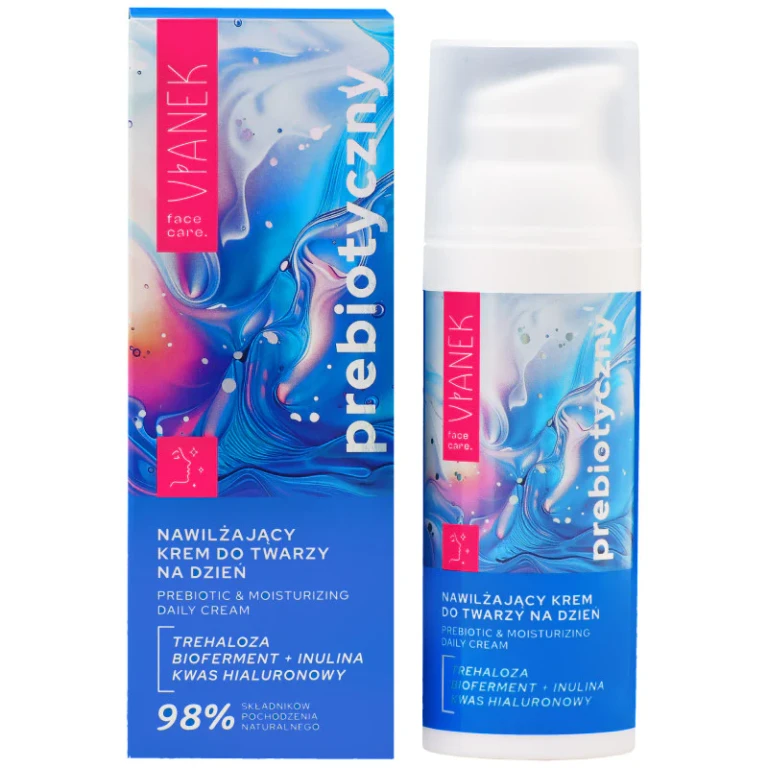 prebiotic moisturizing day face cream with trehalose, 50 ml