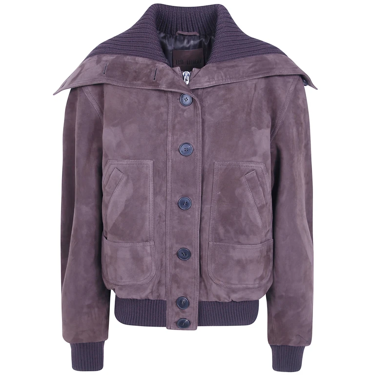 Jacket Hooded "Suede Bomber"