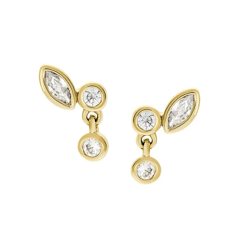 Delicate Gold-Plated Brass Earrings Ellis Ja7290710