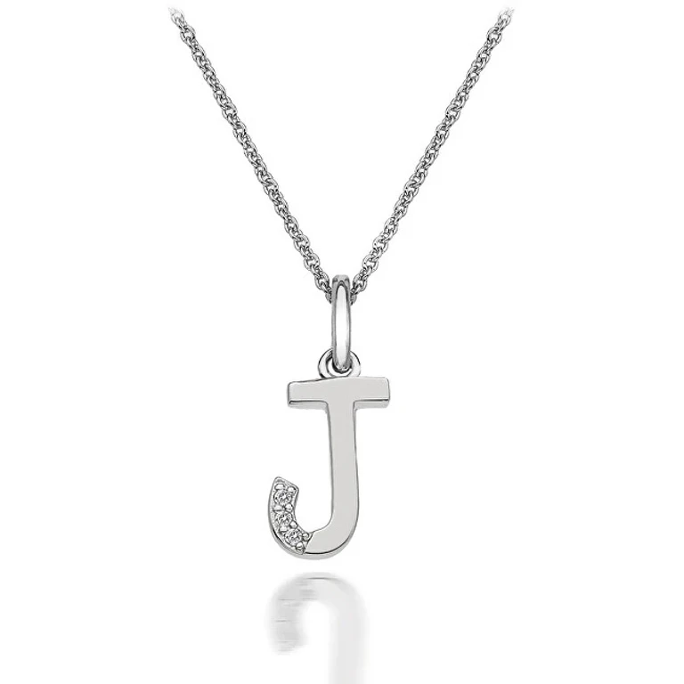 Necklace Hot Diamonds Micro J Classic Dp410 (Chain, Pendant)