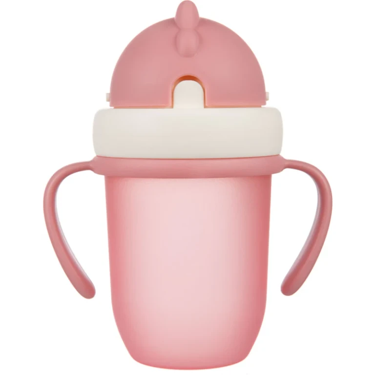 Matt cup with straw 9+ m Pink 210 ml