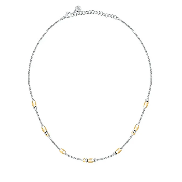 Dignified Bicolor Necklace with Beads Colors Saxq04