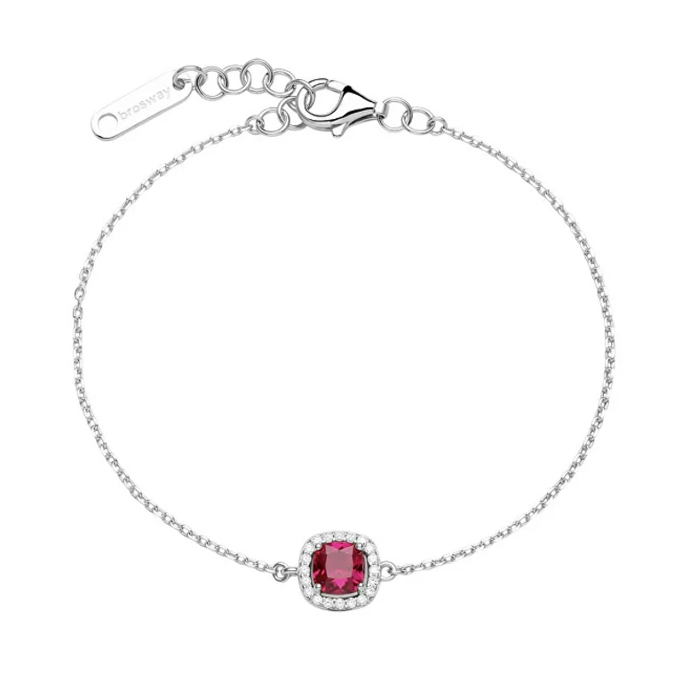 Coordinated Silver Bracelet with Fancy Cubic Zirconia Passion Ruby Ffb130