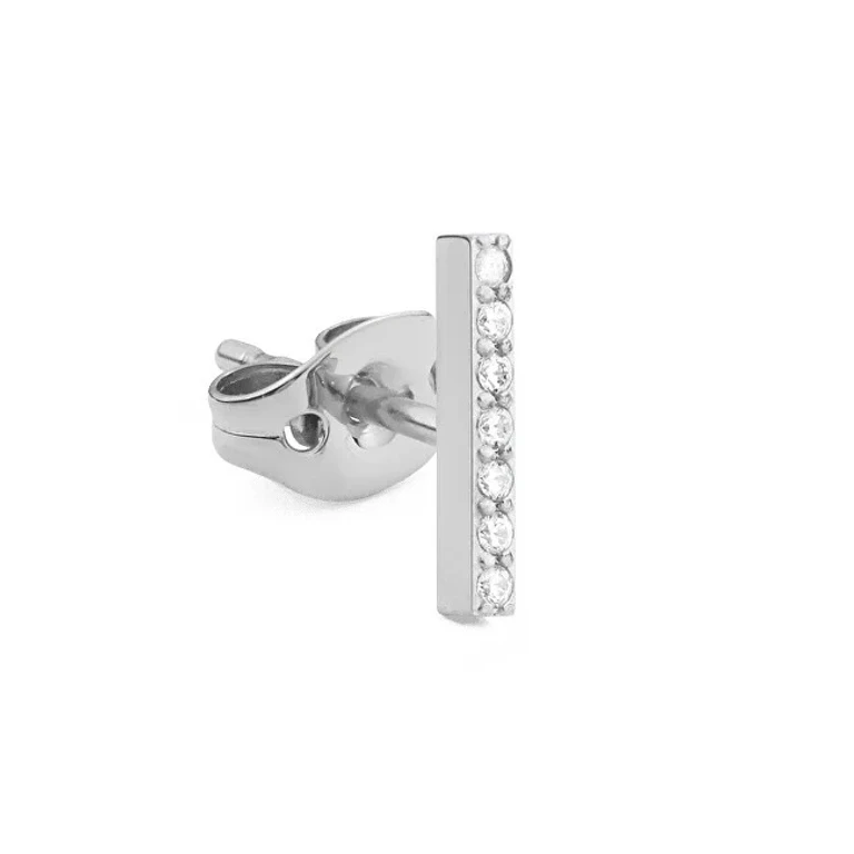Single Earring in Steel Bar with Crystals Dw00400880