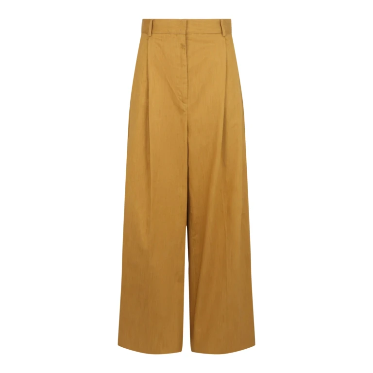 Pleated Wide-Leg Trousers