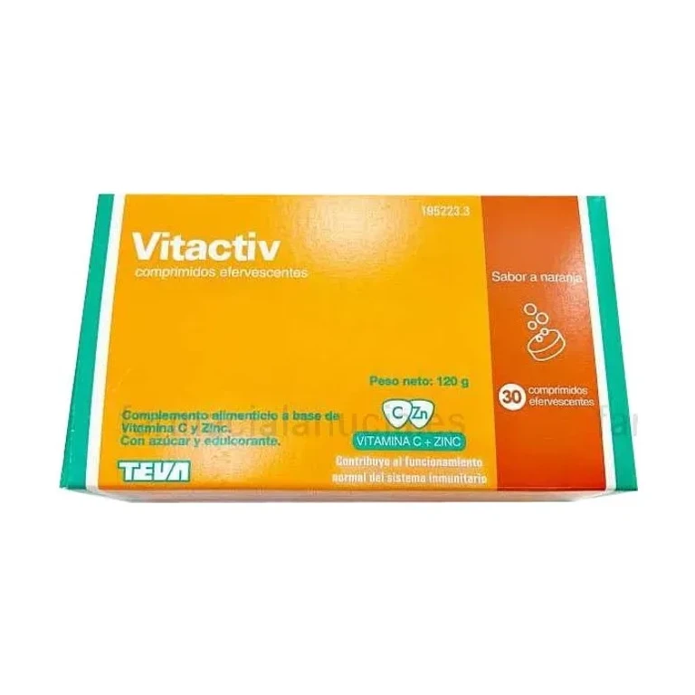 Teva Vitactiv 30 comprimidos efervescentes 120g