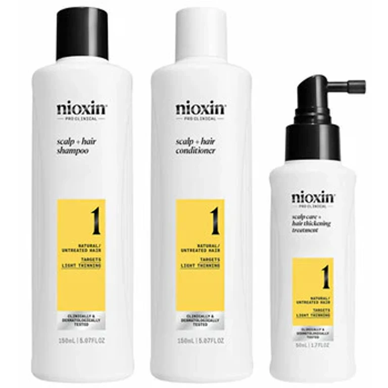 System 1 Set - Natural hair care set for fine and slightly thinning hair