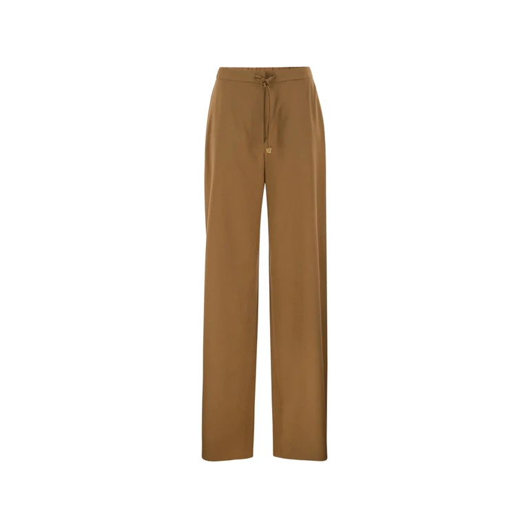 Drawstring Wide-leg Trousers