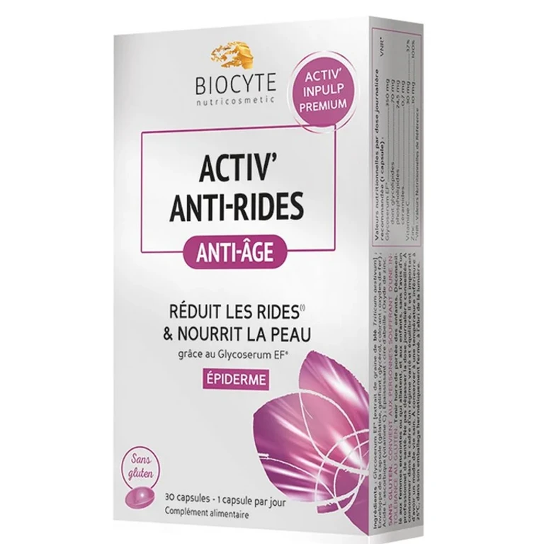 Activ' Anti-Wrinkle - Anti-Aging - Reduces Wrinkles & Nourishes the Skin 30 Capsules