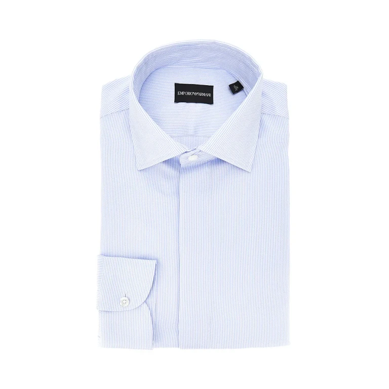 Cotton twill shirt with striped motif Man 39
