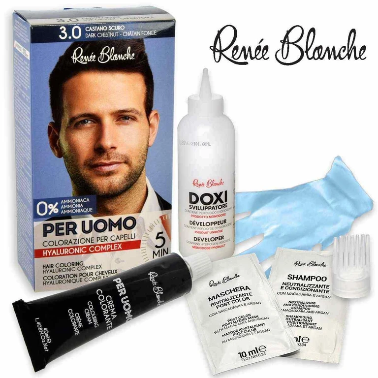 Renee Blanche Uomo Hair Color Cream 3.0 Dark Brown