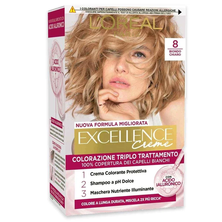 L'Oreal Excellence Triple Treatment Color No. 8 Light Blonde