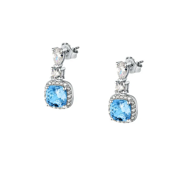Elegant Silver Earrings with Zircons Tesori Saiw110