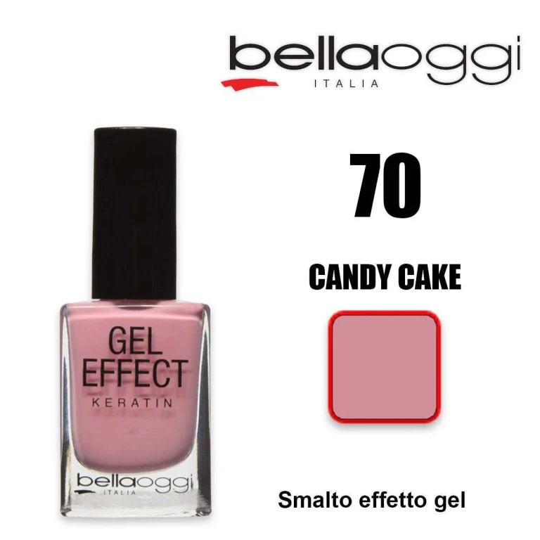Gel effect keratin Gel effect nail polish with keratin candy cake