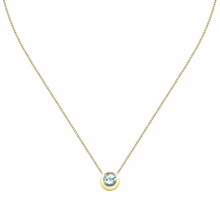 Stunning Necklace in Semi-Precious Topaz Gold-Plated Saxn03