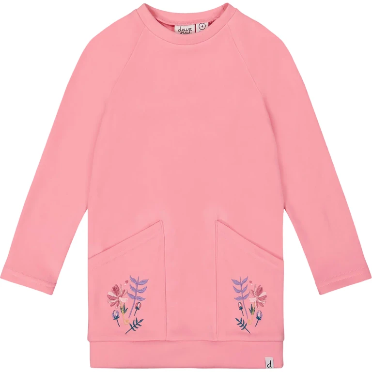 Super Soft Tunic T-Shirt with Embroidered Pockets - Little Girl