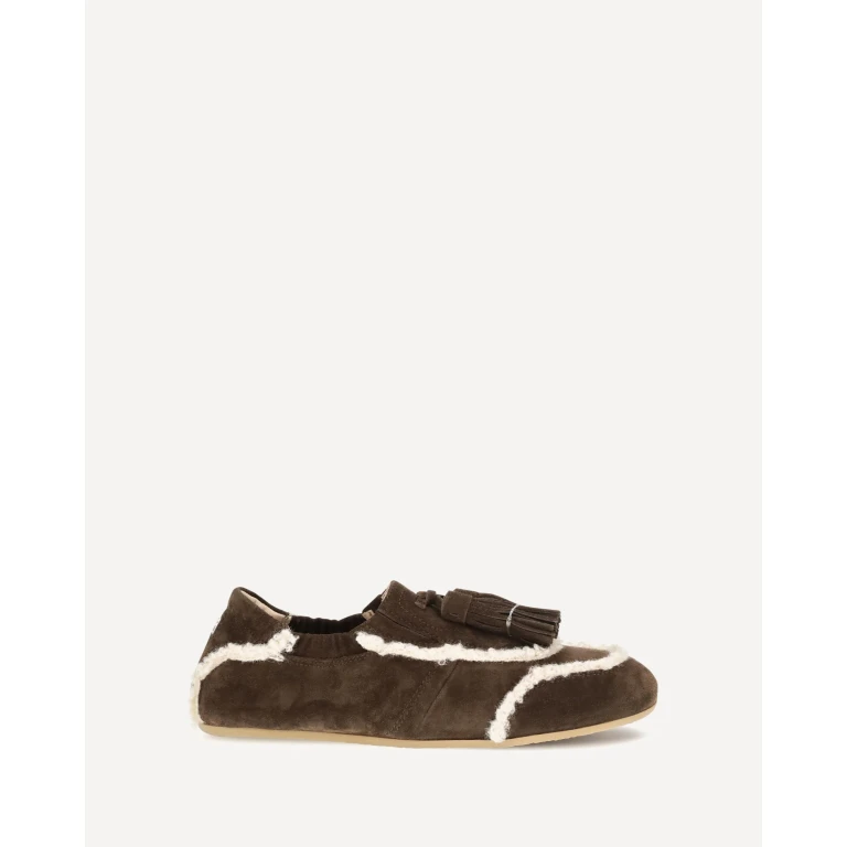 Suede slip-on Loafers with tassel Female 37