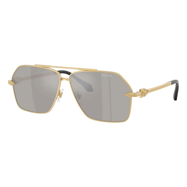Mens Black Aviator Sunglasses VE2284 10026G 63
