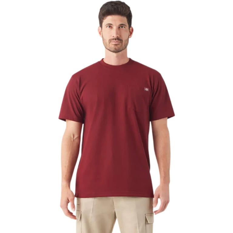 Heavyweight Heathered Short Sleeve Pocket T-Shirt - Men's