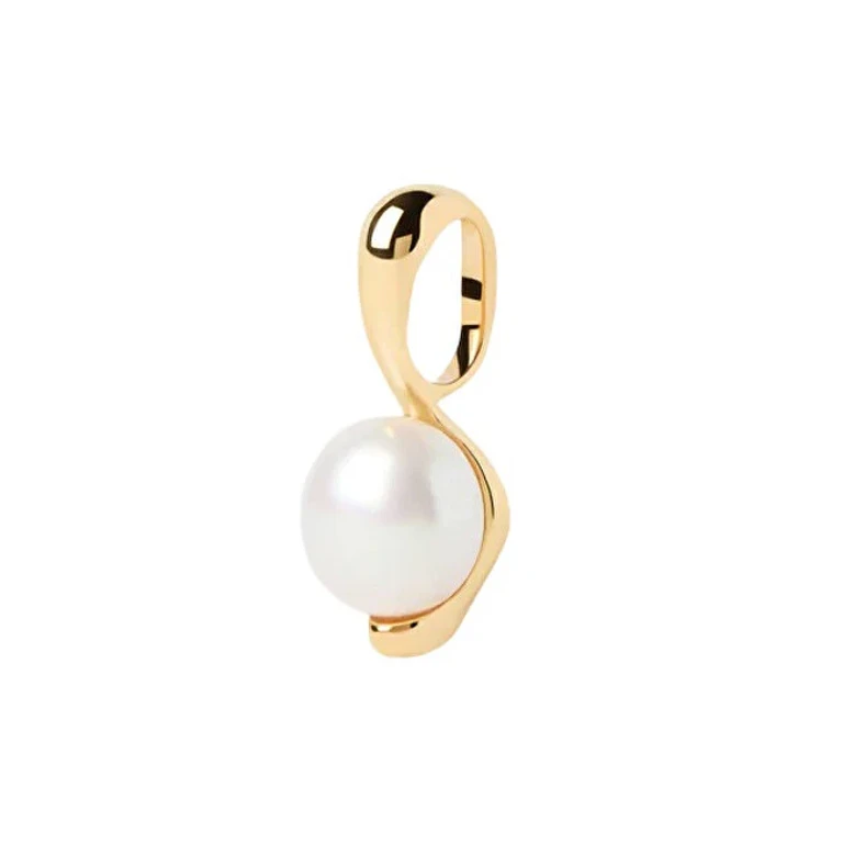 Charming Gold-Plated Pendant with Pearl La Perla Pe01-114-U