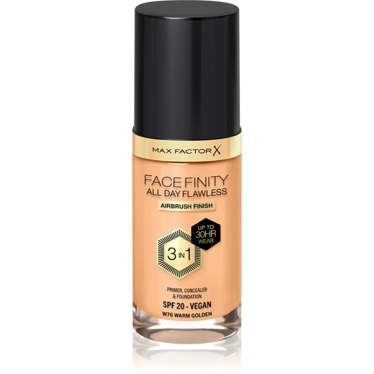 All Day Flawless Facefinity 3 in 1 - Long Lasting Makeup 30ml 76 Warm Golden