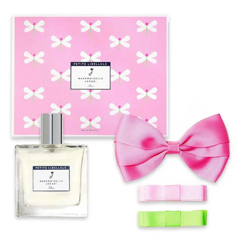Jacadi mademoiselle petite dragonflies gift set - edt 100 ml + hair clip