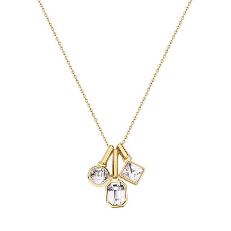 Gold-plated necklace with pendants Symphonia BYM190 (chain, 3x pendant)