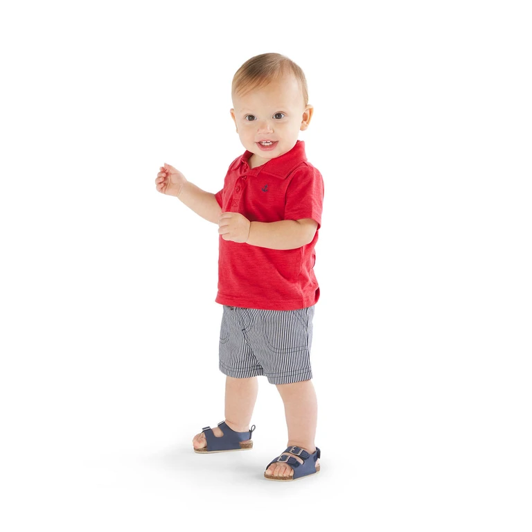 Boys 3Pc Outfit Set Red 9M:- Red, 9M