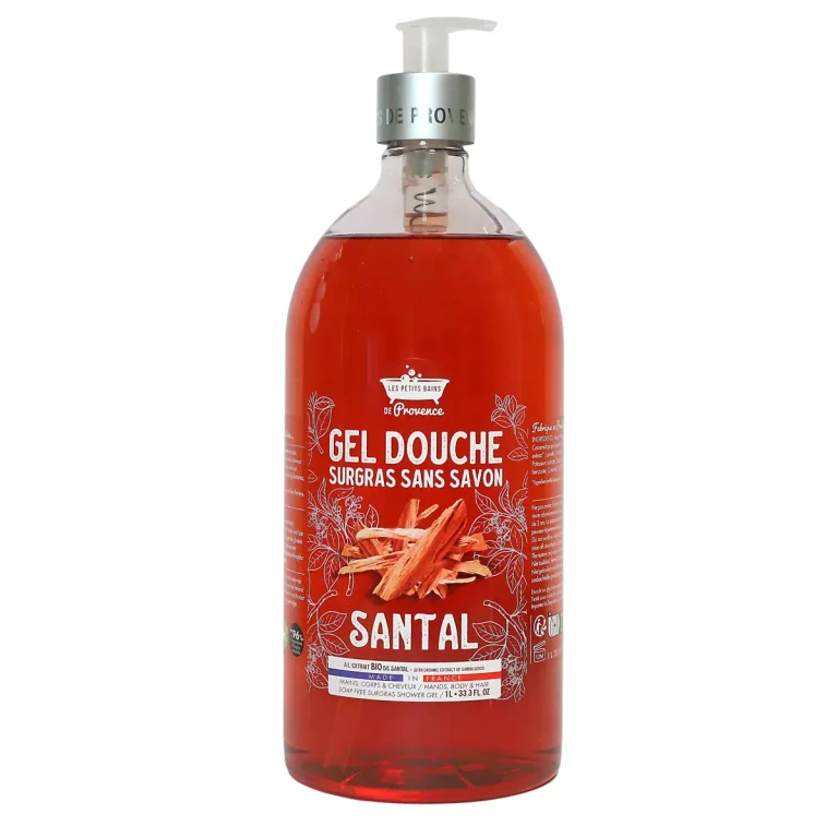 Santal Shower Gel for Body, Face, and Hair for Sensitive Skin 1000 ml