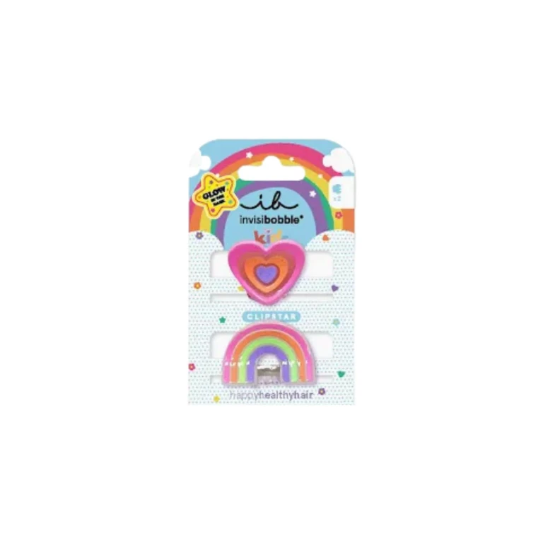 Clipstar Glow Happy Heart - Hair Clip 2pcs