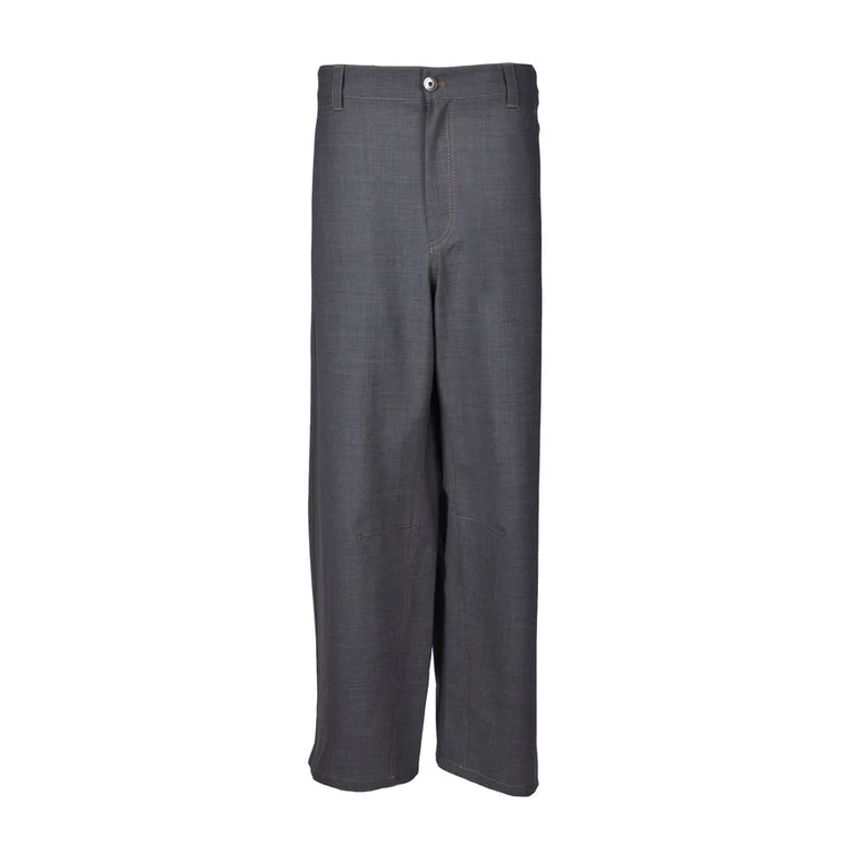 Medium Grey Wool Blend Trousers