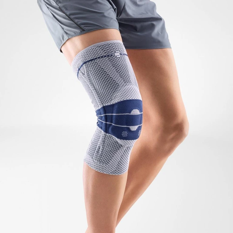 Bauerfeind GenuTrain Comfort Knee Brace Silicone Edge Size 6 Titanium