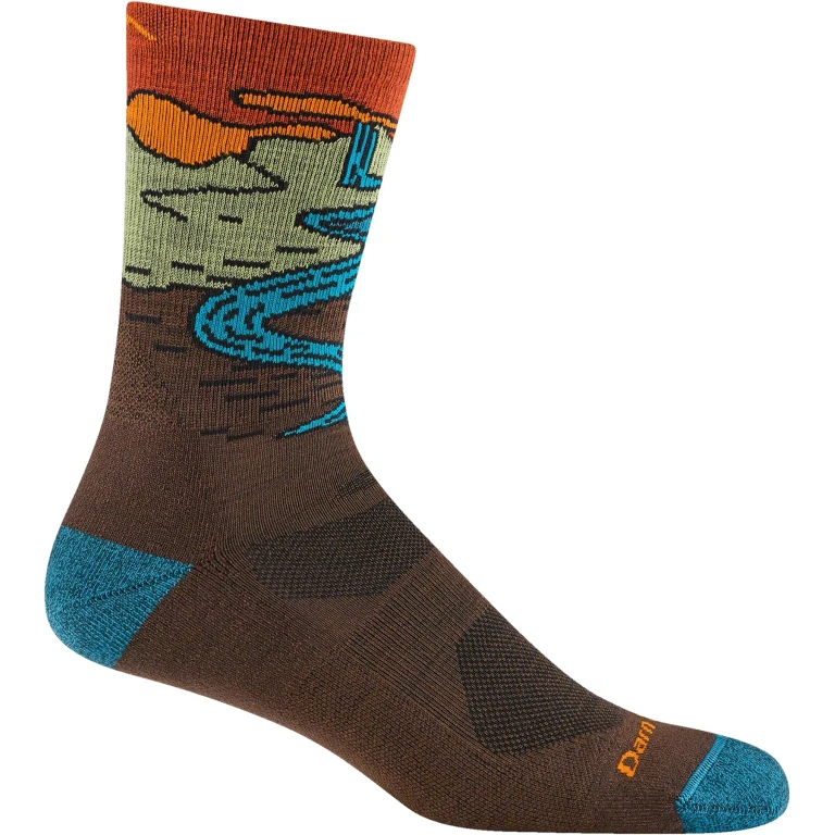 Chasing Waterfalls Cushioned Micro Crew Lightweight Hiking Socks - Men's