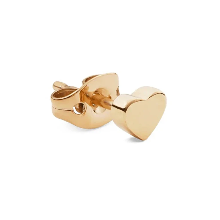 Single Earring Gold Plated Heart Dw00400867