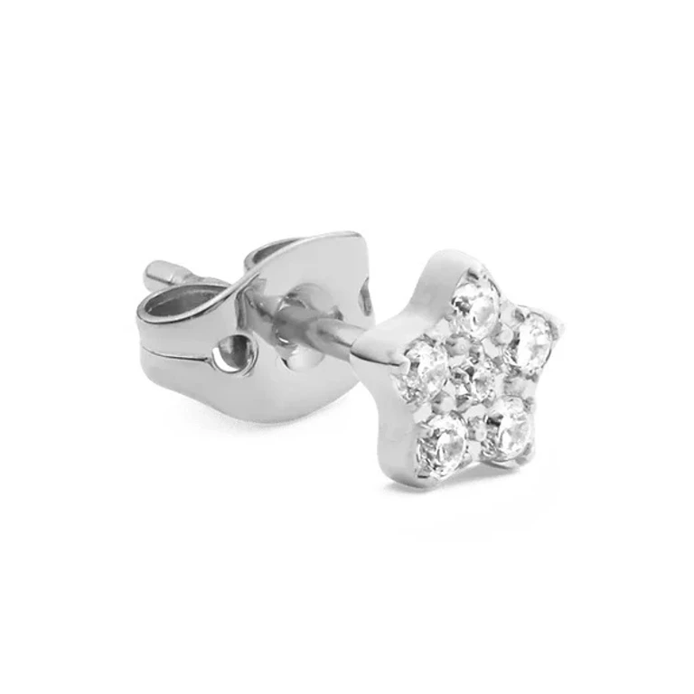 Single earring IN steel star with crystals DW00400874