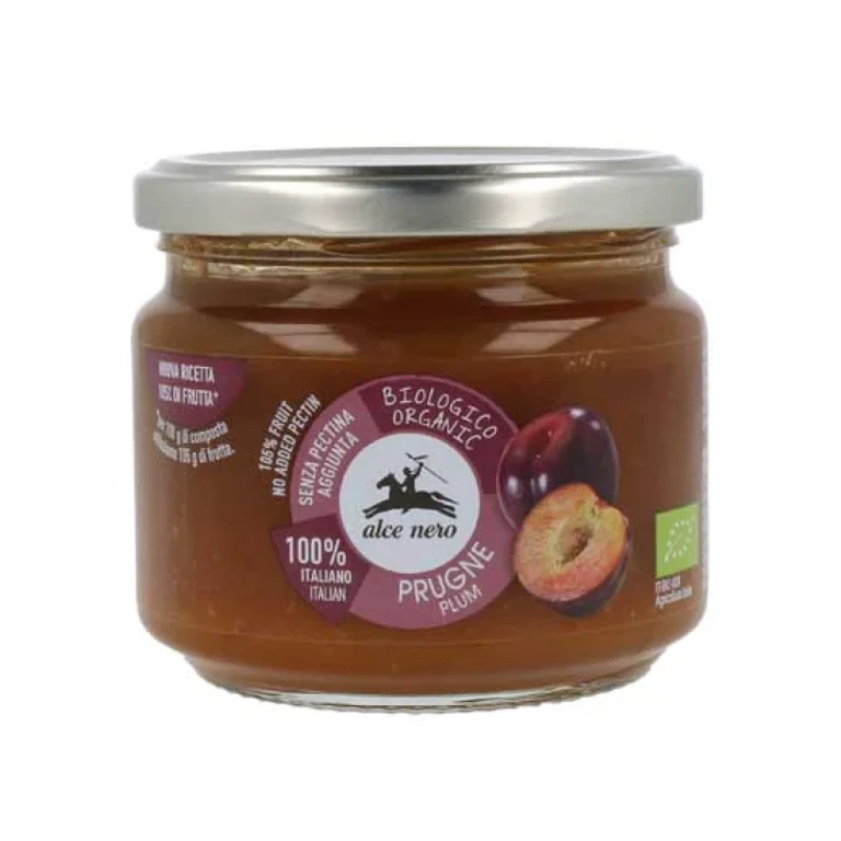 Organic Plum Compote Spa Alce Nero 270g