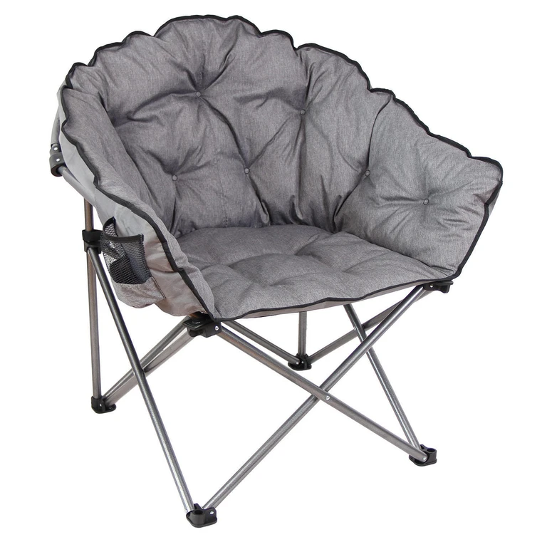 Cozy Club Overstuffed Chair:- Grey
