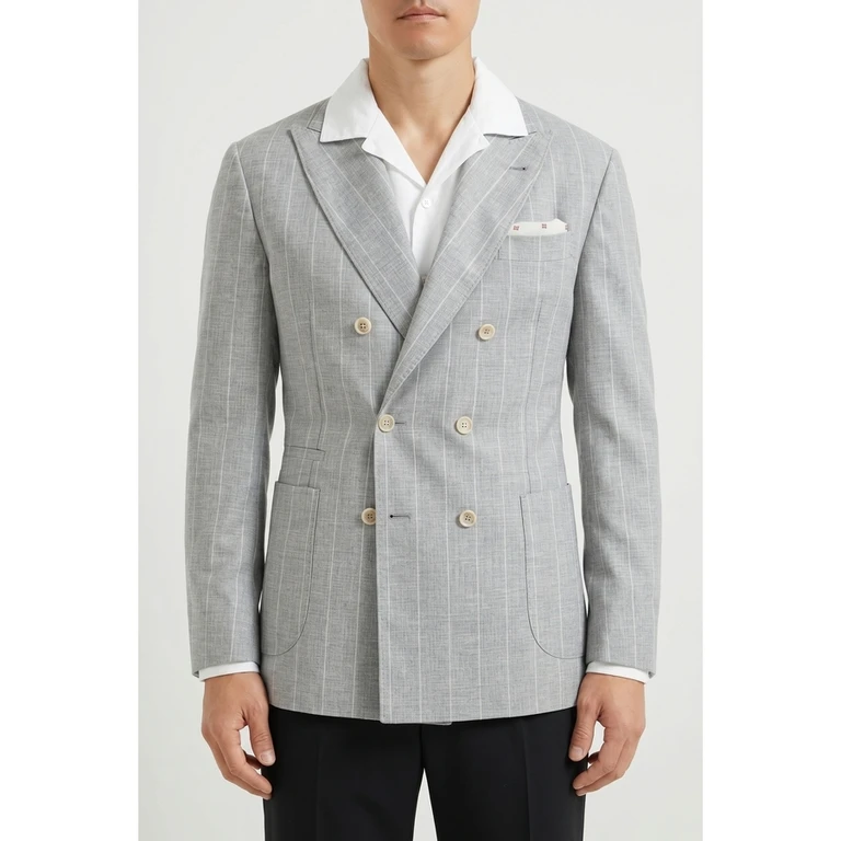 Light Grey Wool Blazer