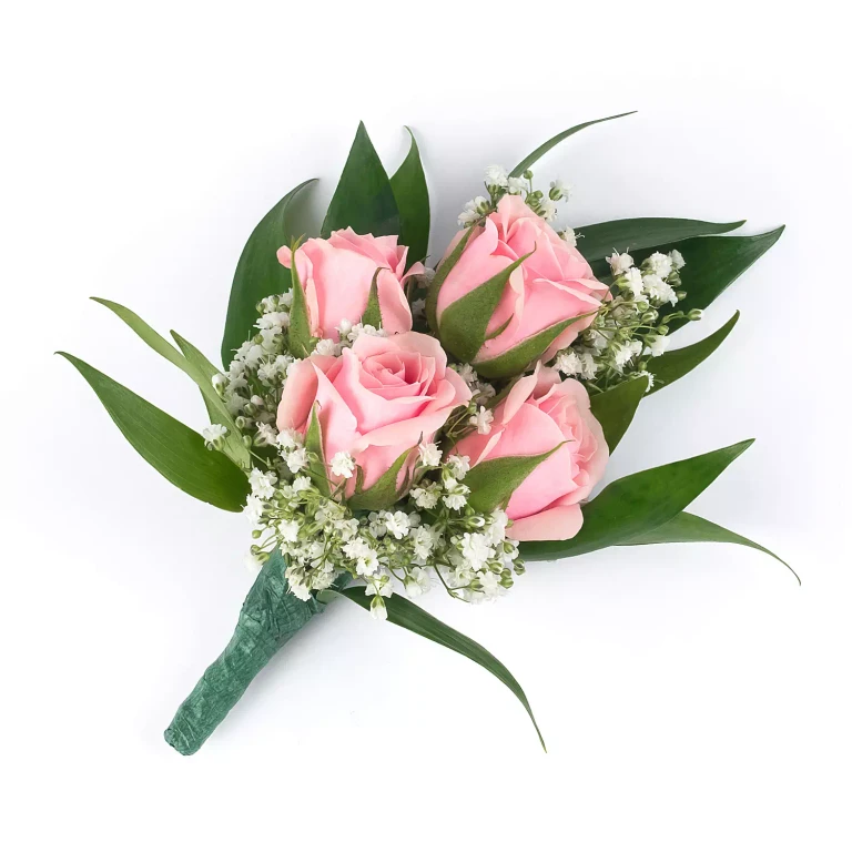 Wedding Collection Corsage & Boutonniere (Pink, 12 pieces):- 12, Pink