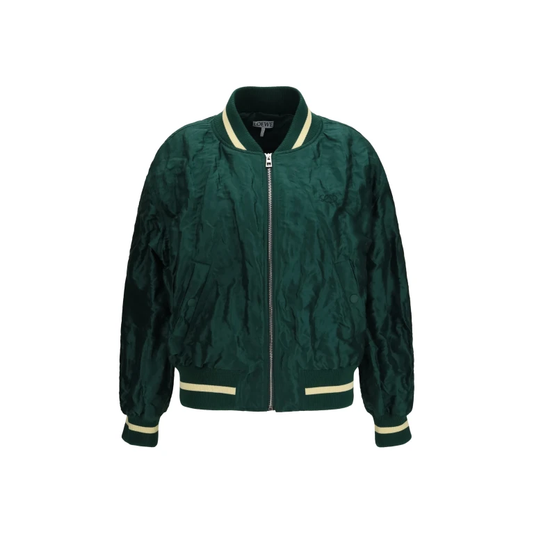 Bomber Jacket Dark Green Technical Taffeta
