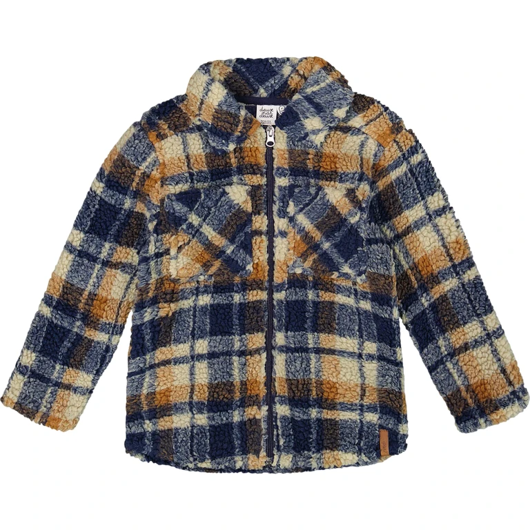 Sherpa Long Sleeve Zip Front Overshirt - Little Boy
