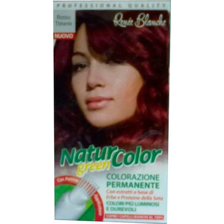 Renee Blanche Hair Dye Permanent Coloring Natural Natur Color Green Red Titian Red Titian