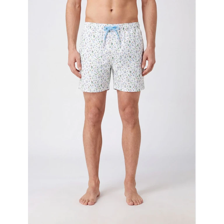 Printed Boxer Swim Trunks (LIG000308096L)