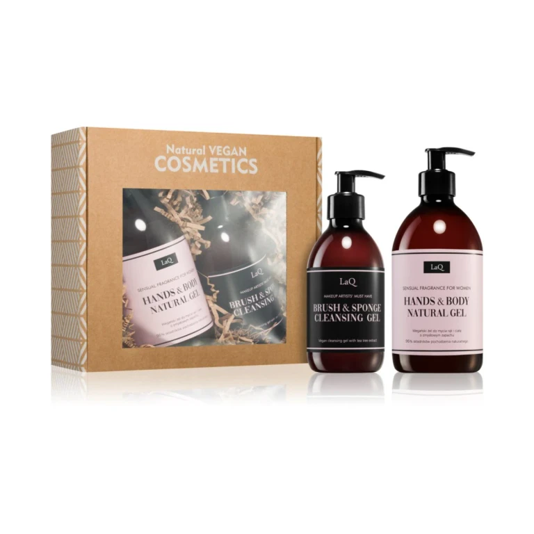 Brush Gift Pack Italian Nourishing Liquid Soap for Hands and Body 500 ml + cosmetic brush cleansing soap 300 ml